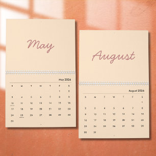 Calendario Minimalista Elegante 2026