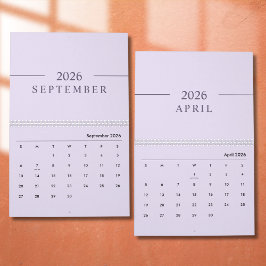 Calendario Minimalista Elegante 2026