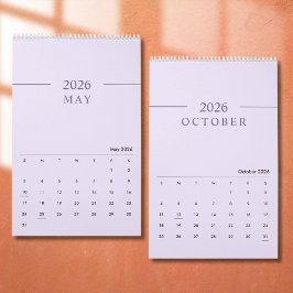 Calendario Minimalista Elegante 2026