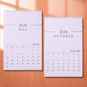 Calendario Minimalista Elegante 2026