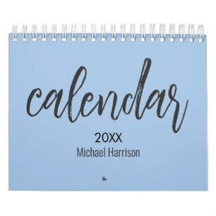 Calendario Minimalista Elegante 2026 – Azul Polvor