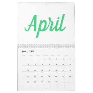 Calendario Minimalista moderno y colorido 2023