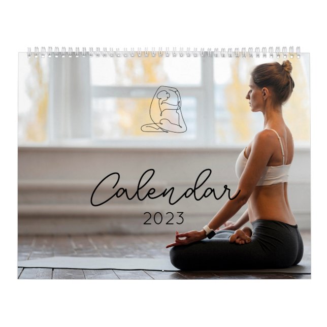 Calendario minimalista simple de yoga 2023 (Tapa)