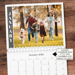 Calendario Mínimo Moderno Una Foto por Mes
