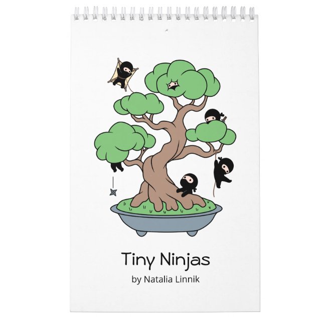 Calendario Minúsculo Ninjas de blanco (Tapa)