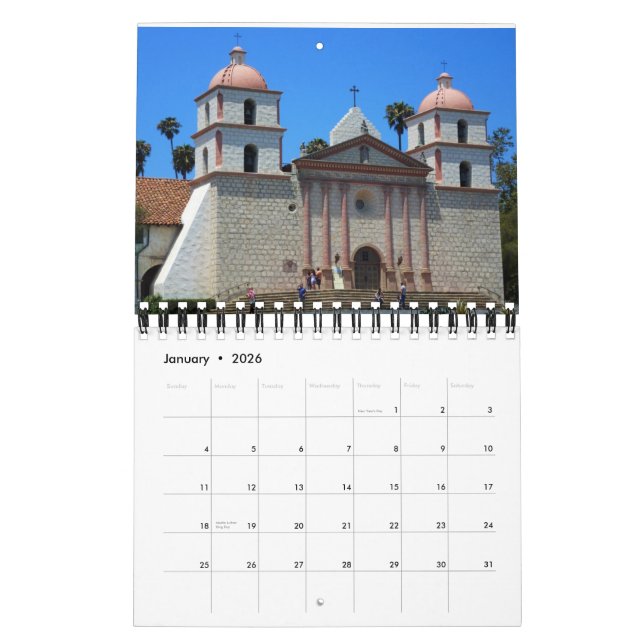 Calendario Misión Santa Barbara (Jan 2026)