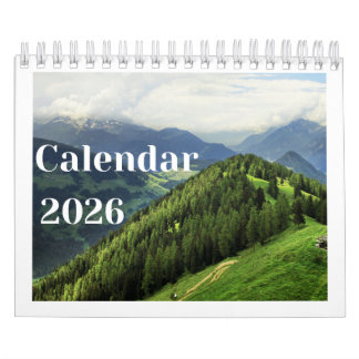 Calendario Misty Mountains 2026 Wall Calendar | Nature Fog