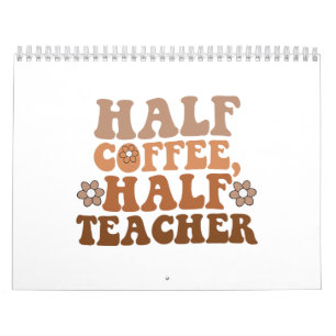 Calendario Mitad Café Mitad Maestro Regreso a la Escuela Maes
