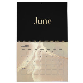 Calendario Moda Gold Shimmer moderna