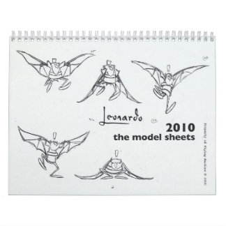 Calendario modelo de la hoja de Leonardo 2010