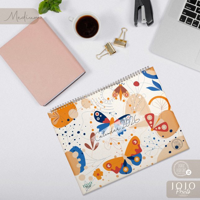 Calendario Modern Abstract Butterflies Photo Calendar 2026 (Modern Abstract Butterflies Photo Calendar 2026-Medium)