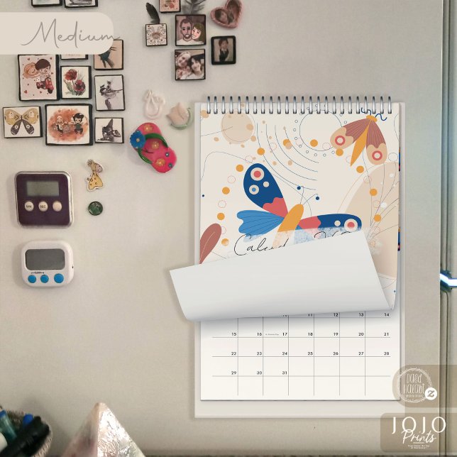 Calendario Modern Abstract Butterflies Photo Calendar 2026 (Modern Abstract Butterflies Photo Calendar 2026-Medium)