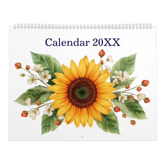 Calendario Modern and Stylish Sunflower Monthly Calendar 2026 (Tapa)