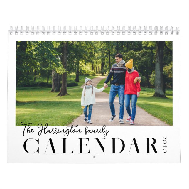 Calendario Modern Custom Family Photo Calendar (Tapa)