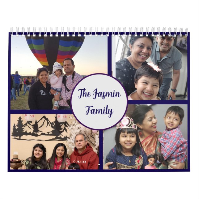 Calendario Modern elegant multi photo family stylish  (Tapa)