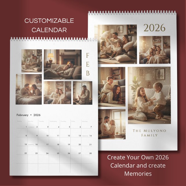 Calendario Modern & Elegant Personalized 2026 Calendar (Subido por el creador)