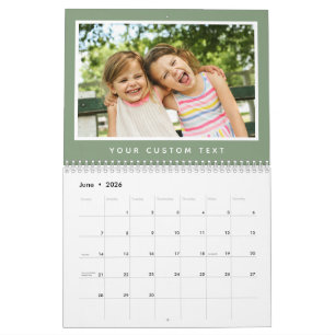 Calendario Modern Minimal 2026 Personalizado de familia Foto