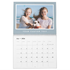 Calendario Modern Minimal 2026 Personalizado de familia Foto