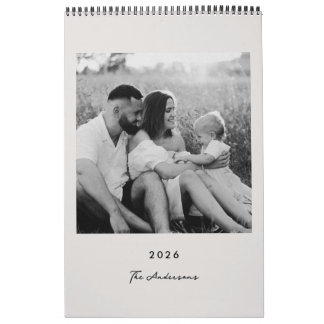 Calendario Modern Minimalist 2026 Photo Calendar
