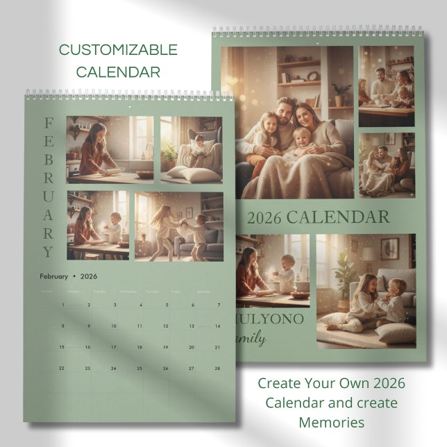 Calendario Modern Minimalist Family Photo Calendar 2026 (Subido por el creador)