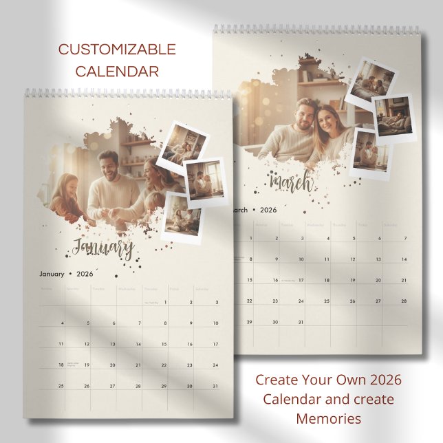 Calendario Modern Minimalist Family Photo Calendar 2026 (Subido por el creador)