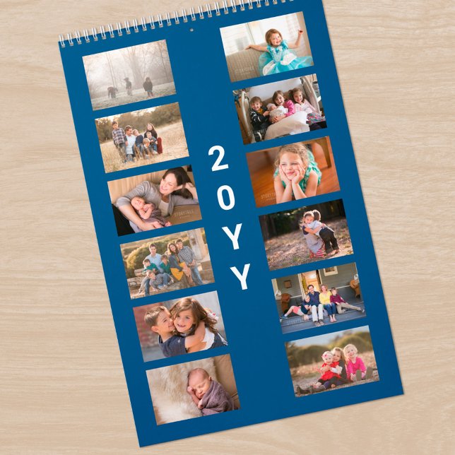 Calendario Modern Photo Blue Cover (Modern Photo Blue Cover Calendar, front cover)