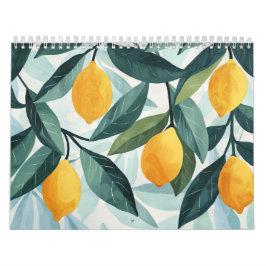 Calendario Modern Scandinavian Floral Fruit | Folk Art Wall