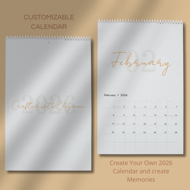 Calendario Modern Simple Elegant 2026 Calendar (Subido por el creador)