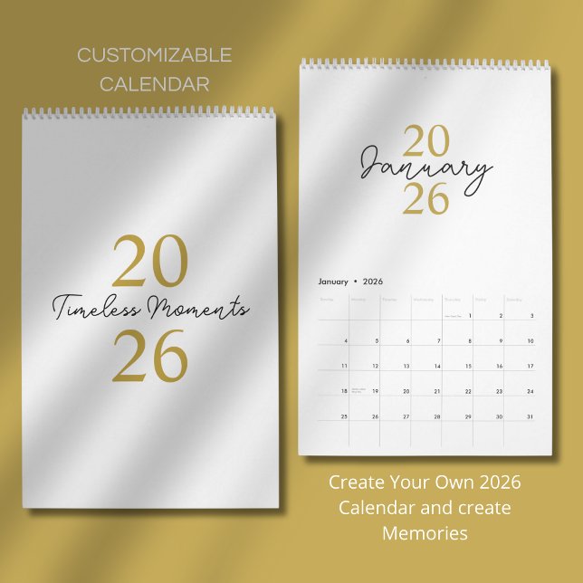 Calendario Modern Simple Elegant 2026 Calendar (Subido por el creador)
