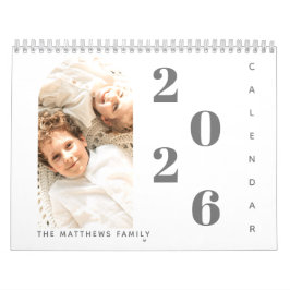 Calendario Moderna familia de Personalizados simples Photo 20