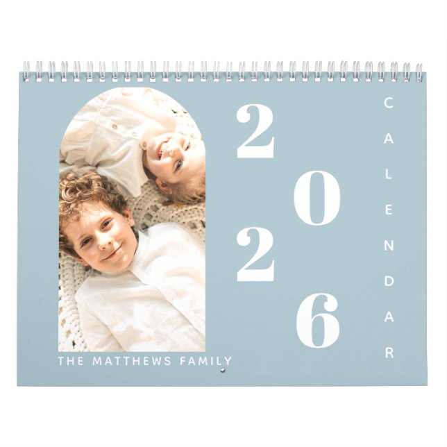 Calendario Moderna familia simple Personalizado Photo 2023 Pl (Tapa)