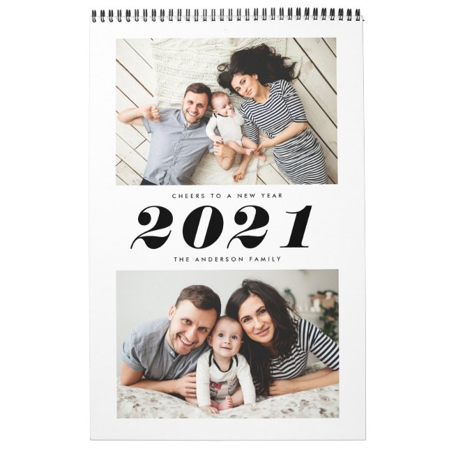 Calendario Moderna y elegante foto múltiple (Tapa)