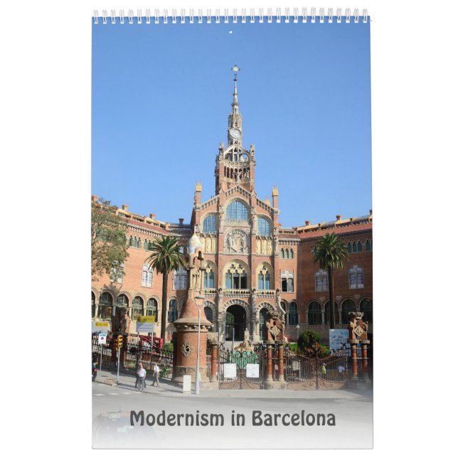 Calendario Modernismo de 12 meses en Barcelona (Tapa)
