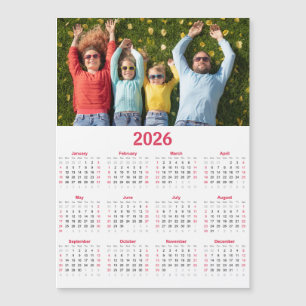 Calendario moderno 2026 con foto - Vista de todo e