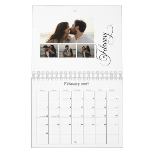 Calendario Moderno Chic 4 Collage de Fotos 53 fotos 