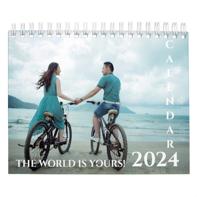 Calendario Moderno Collage familiar simple Foto 2024 (Tapa)