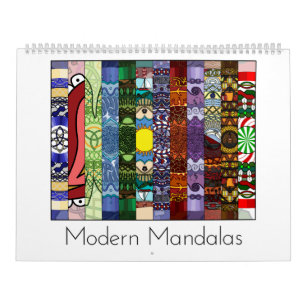 Calendario moderno de 12 meses de Mandalas