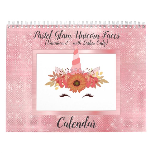 Calendario moderno de 2021 para Pastel Glam Unicor (Tapa)