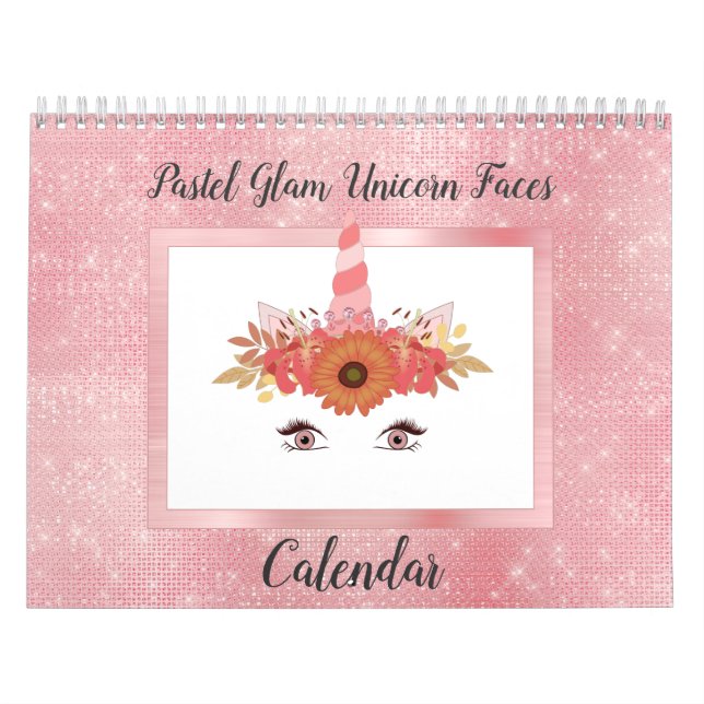 Calendario moderno de 2021 para Pastel Glam Unicor (Tapa)