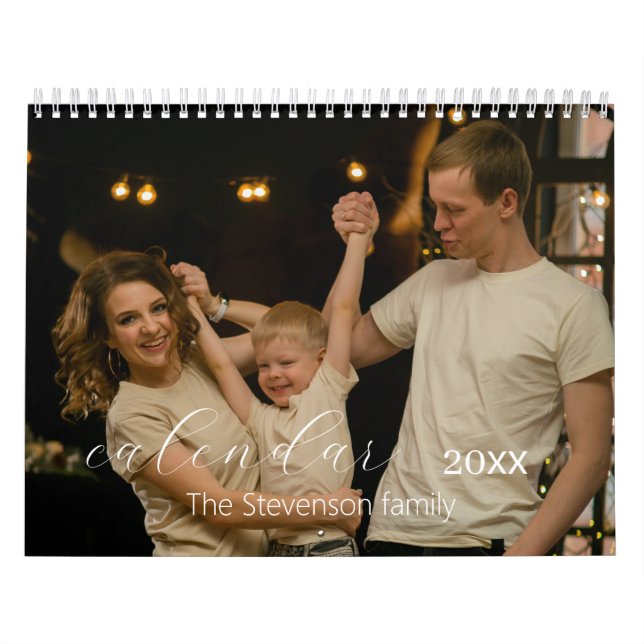 Calendario moderno de fotografía familiar (Tapa)