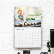 Calendario moderno de fotografía familiar Minimali