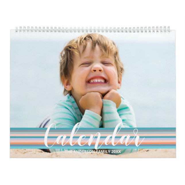 Calendario moderno de fotos de la familia de Perso (Tapa)