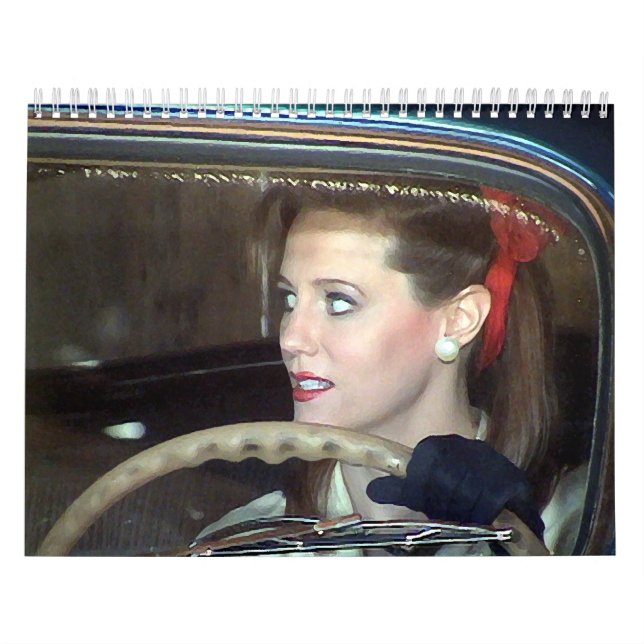 CALENDARIO moderno de la vintage mujer (Tapa)