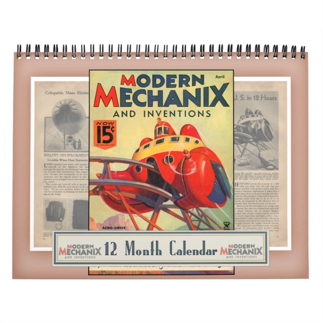 Calendario moderno de Mechanix y de las (Tapa)