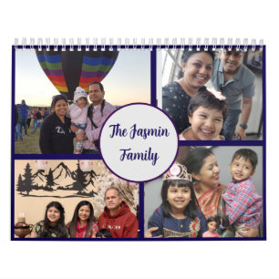 Calendario Moderno elegante multifoto familiar con estilo 