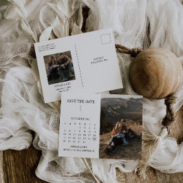 Calendario moderno Guardar la postal de la foto de