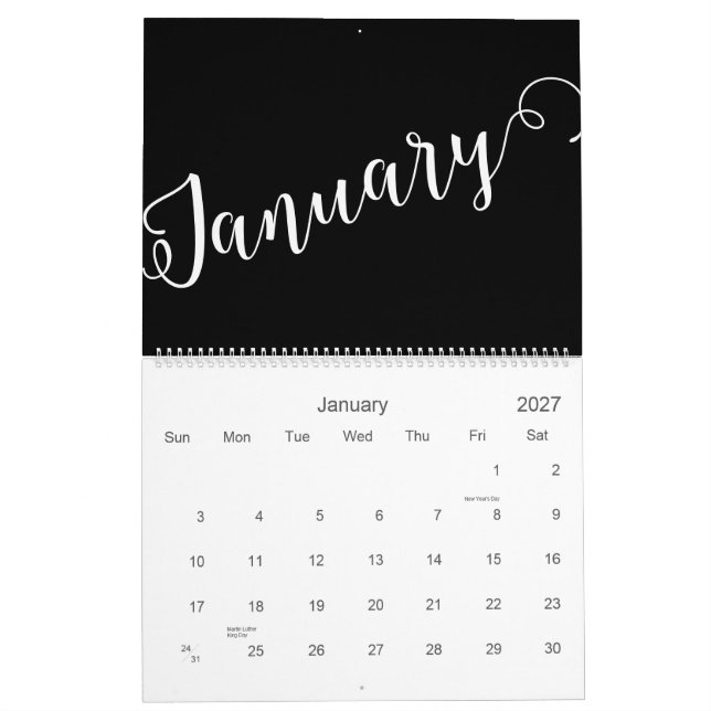 Calendario moderno, Minimalista, 2025 (Jan 2027)