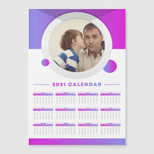Calendario moderno personalizado con foto 2021