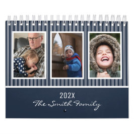 Calendario Moderno Personalizado de fotografía familiar simpl