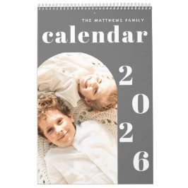 Calendario Moderno y simple planificador de fotos Personaliza